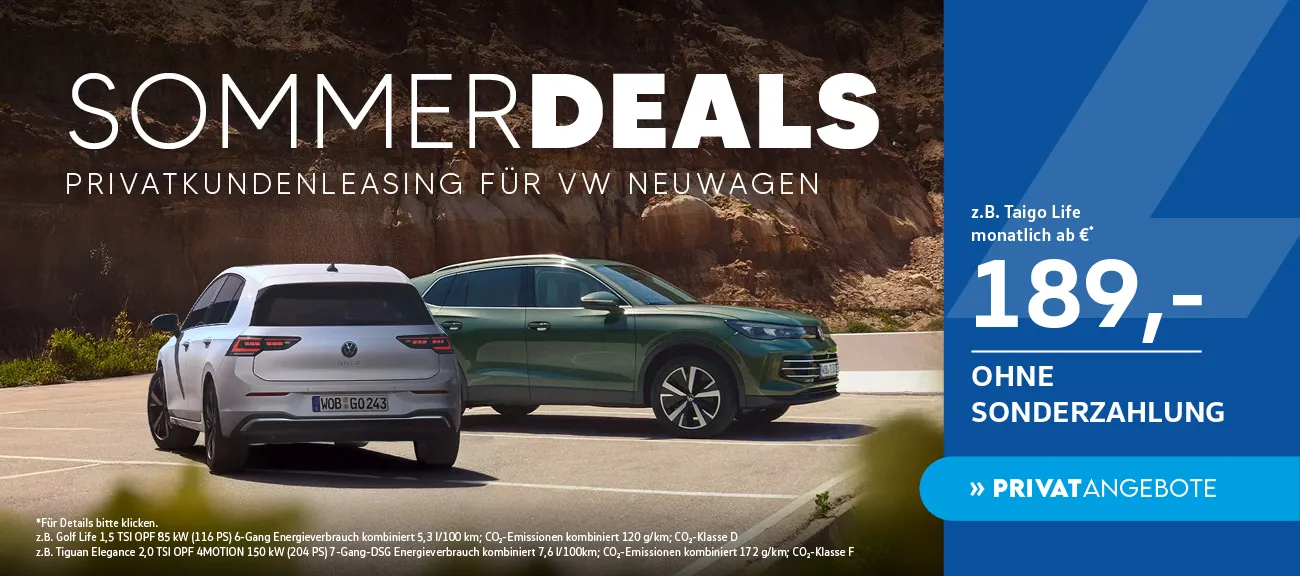 VW Sommerdeals Privatkunden