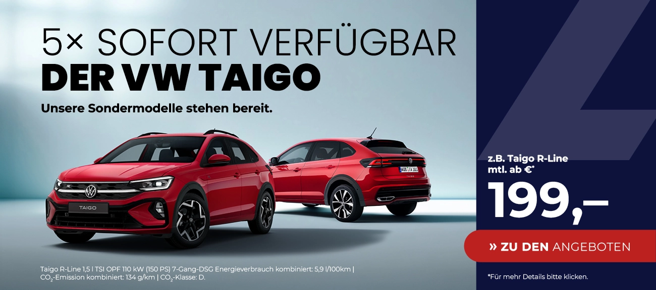 VW Taigo sofort verfügbar