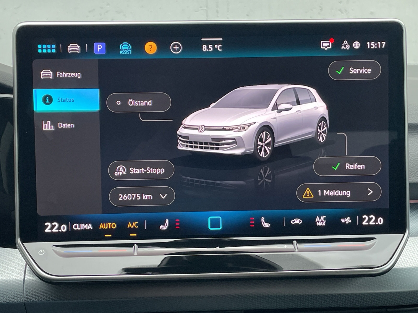 Golf VIII 1.5 eTSI DSG Goal AHK/Kamera/IQ.Light/ACC/Navi/App-Connect
