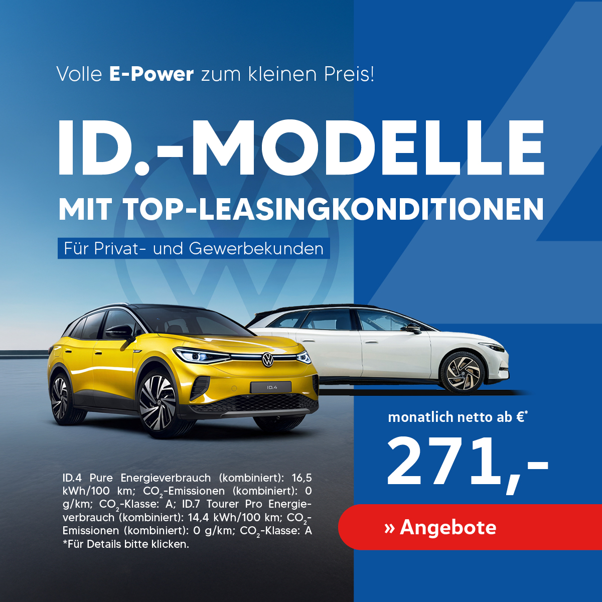 Autohaus Linke Bilder für Online Aktion Landingpage ID. Modelle Sonderleasing ID.3 Id.4 Id.5 und mehr in Crailsheim