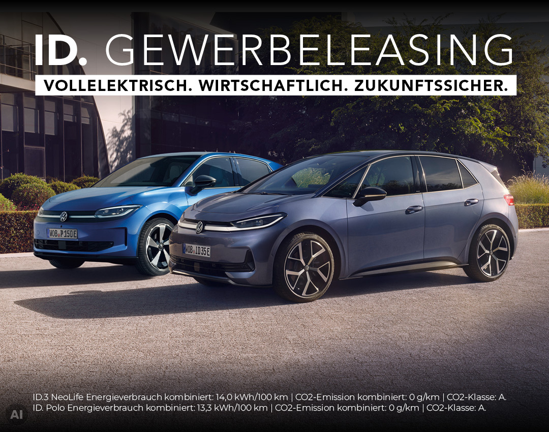 ID. Gewerbeleasing. Vollelektrisch. Wirtschaftlich. Zukunftssicher