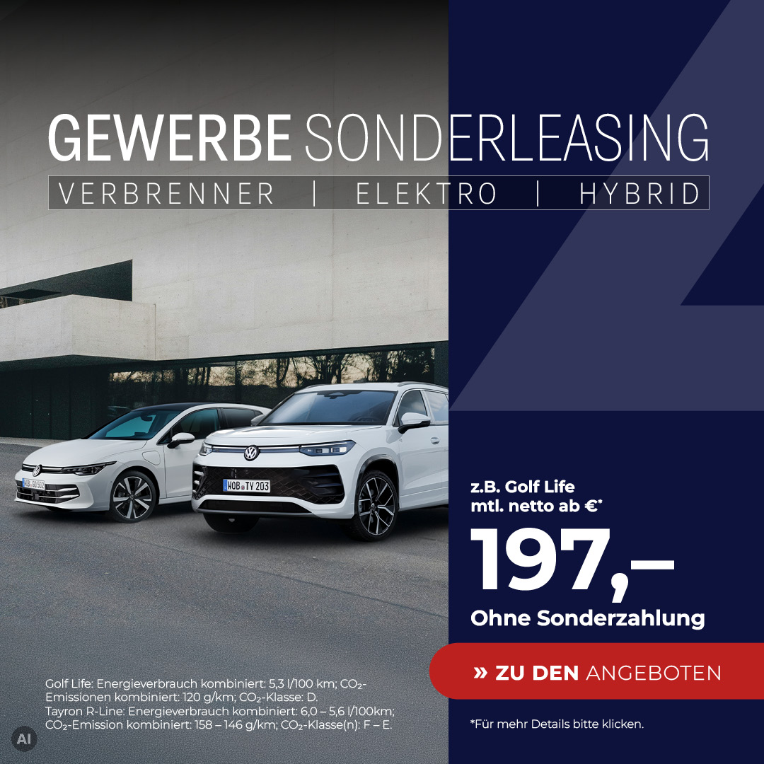 gewerbe sonderleasing